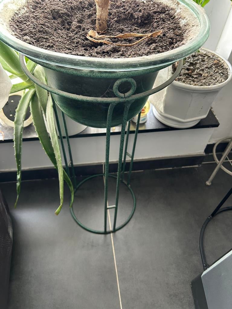 Vase en verre et porte vase, Jardin & Terrasse, Enlèvement ou Envoi, Comme neuf