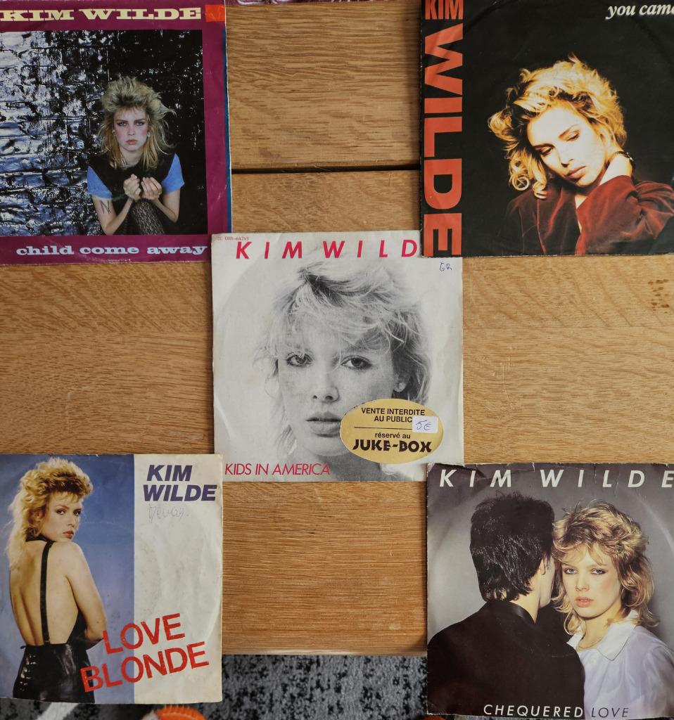 À VENDRE : LOT DE 45 TOURS VINYLES DE « KIM WILDE », Ophalen, Gebruikt, Overige formaten, Poprock