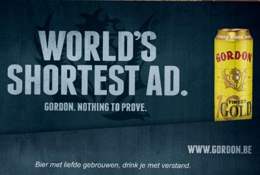 Metalen reclamebord Gordon Finest Gold 2 - retro vintage new, Ophalen of Verzenden, Zo goed als nieuw, Reclamebord