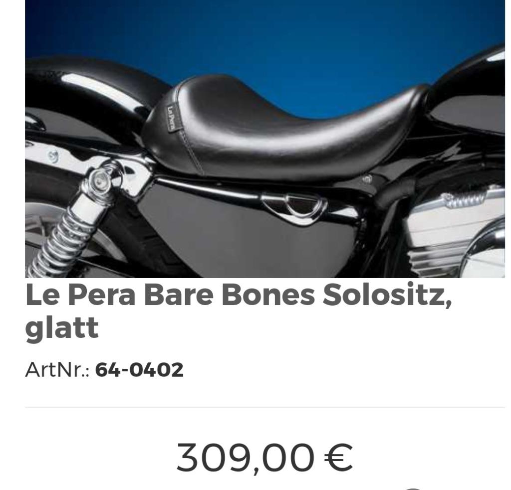 HARLEY DAVIDSON SPORTSTER LE PERA SOLA ZADEL VANAF 2003, Motoren, Ophalen of Verzenden, Gebruikt