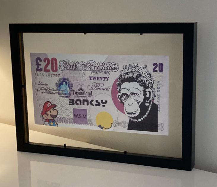 Billet Banksy encadré, Enlèvement ou Envoi