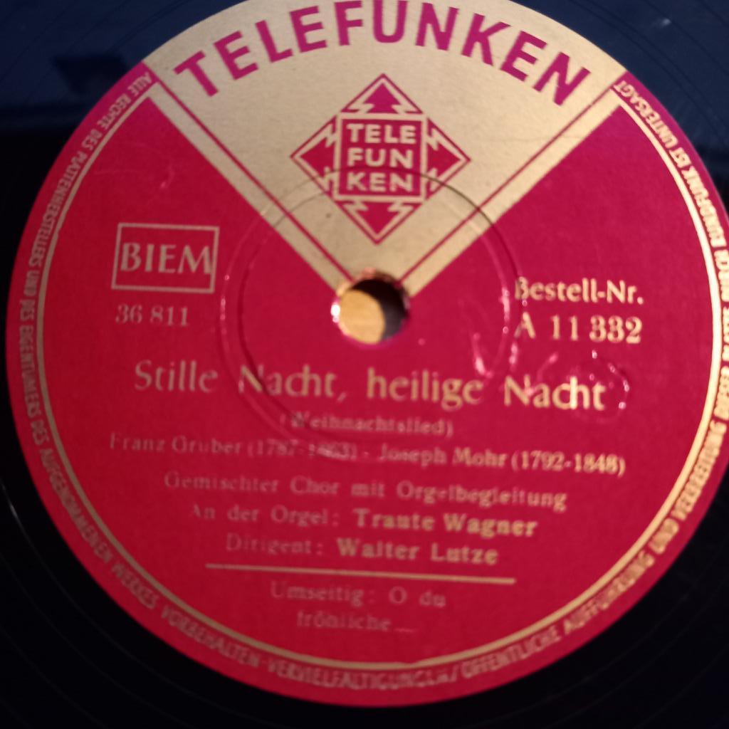 Walter Lutze,  – Stille Nacht, Heilige Nacht - 10", 78 RPM, 10 inch, Overige typen, Ophalen of Verzenden, Zo goed als nieuw