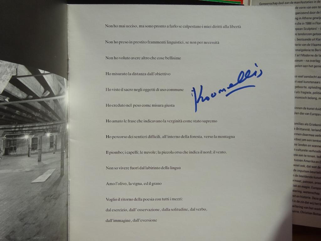 From the Europe of Old - signed by Jannis Kounellis - Stedel, Ophalen of Verzenden, Gelezen, Schilder- en Tekenkunst