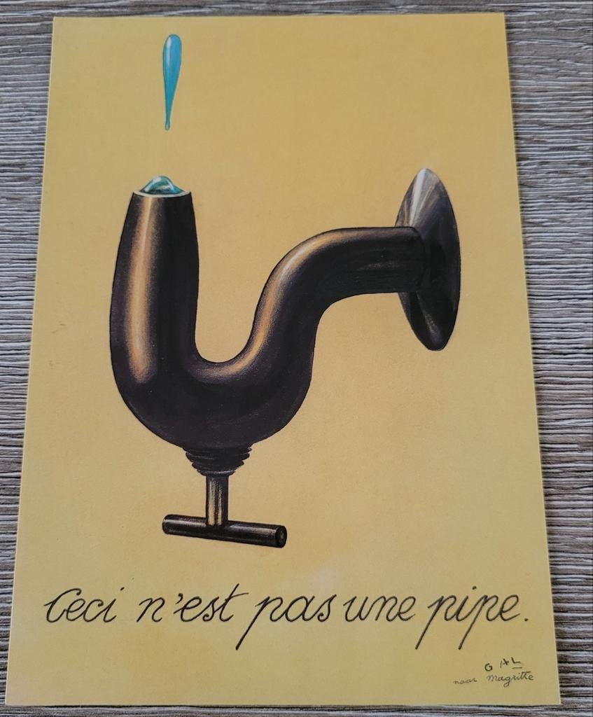 Postkaart: Ceci n'est pas une pipe, Verzamelen, Ophalen of Verzenden, 1980 tot heden, Ongelopen, Overige thema's
