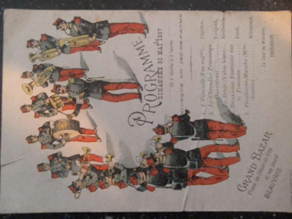militaria kiosque du jeux de paumes 30 mai 1897 Beauvais, Verzenden