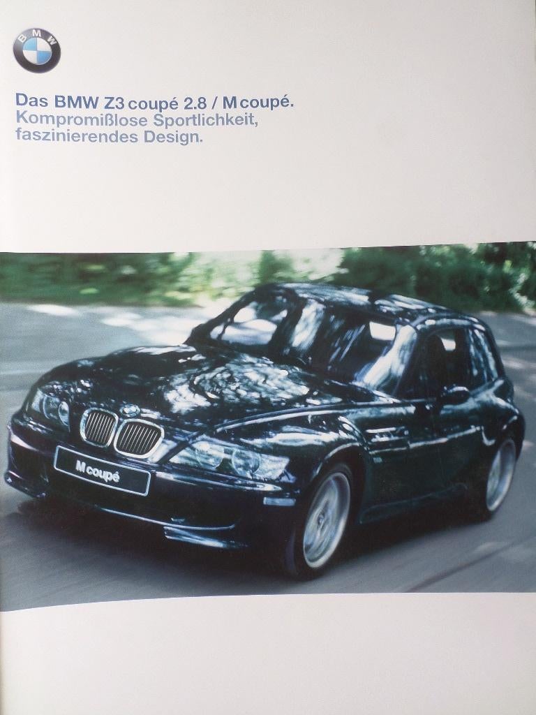BMW Serie Z3 2.8 Coupe & M Coupe 1999 Brochure, Ophalen of Verzenden, BMW