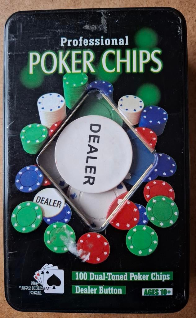 Poker chips 100 stuks, Ophalen of Verzenden, Zo goed als nieuw