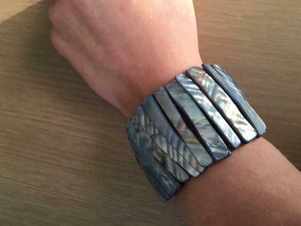 Blauwe armband - NIEUW, Envoi, Neuf, Bleu, Autres matériaux