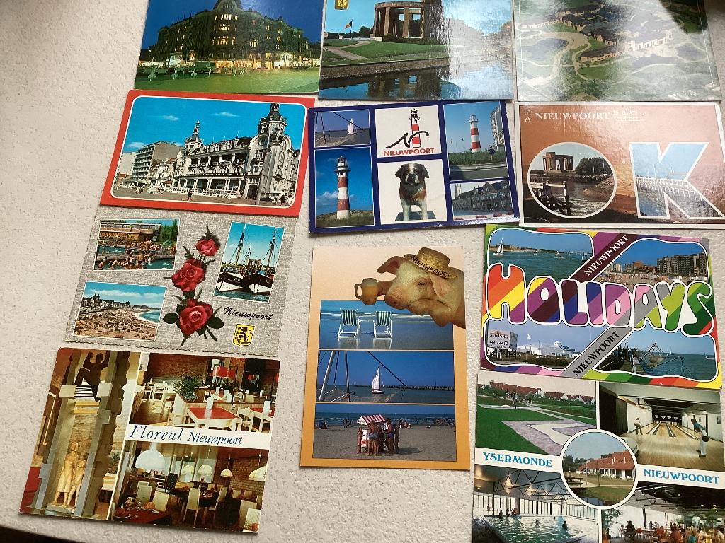Lot van 11 postkaarten NIEUWPOORT, Verzamelen, Ophalen of Verzenden, 1960 tot 1980, Gelopen, West-Vlaanderen