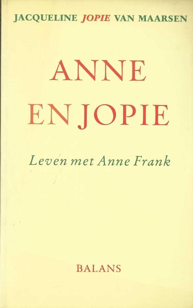 Anne en Jopie - Leven met Anne Frank - J. Van Maarsen, Boeken, Romans, Nieuw, Nederland, Ophalen of Verzenden