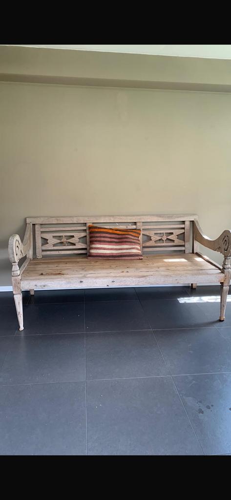 Daybed/ ligbank japandi hoffz stijl hout, Huis en Inrichting, Ophalen, Zo goed als nieuw, Hout