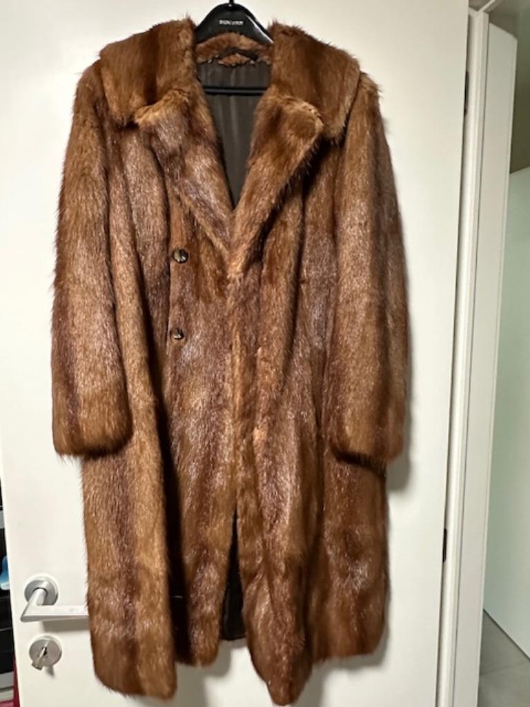 Vintage bontjas, Enlèvement, Porté, Taille 38/40 (M), Brun