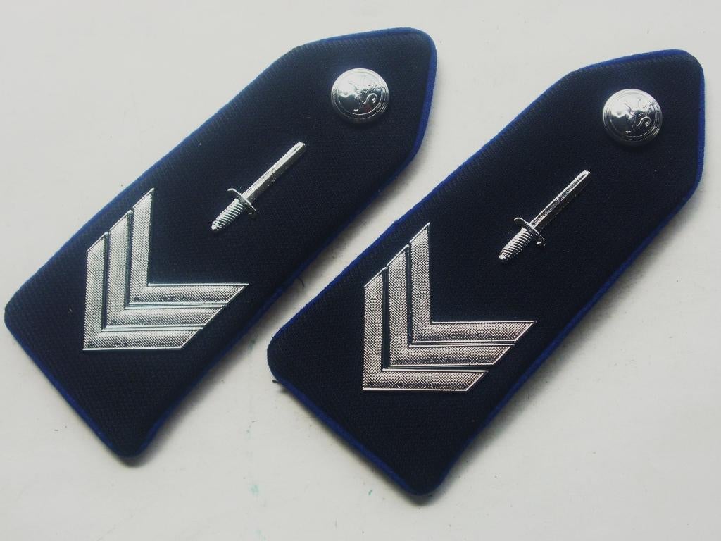 Épaulettes tenue de service brigadier feue police communale, Verzenden, Rijkswacht, Embleem of Badge