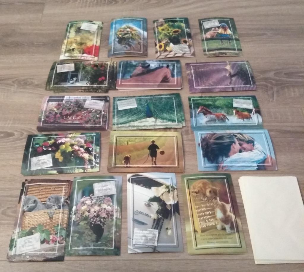 133 cartes de vœux avec enveloppes, Collections, Enlèvement ou Envoi, Non affranchie