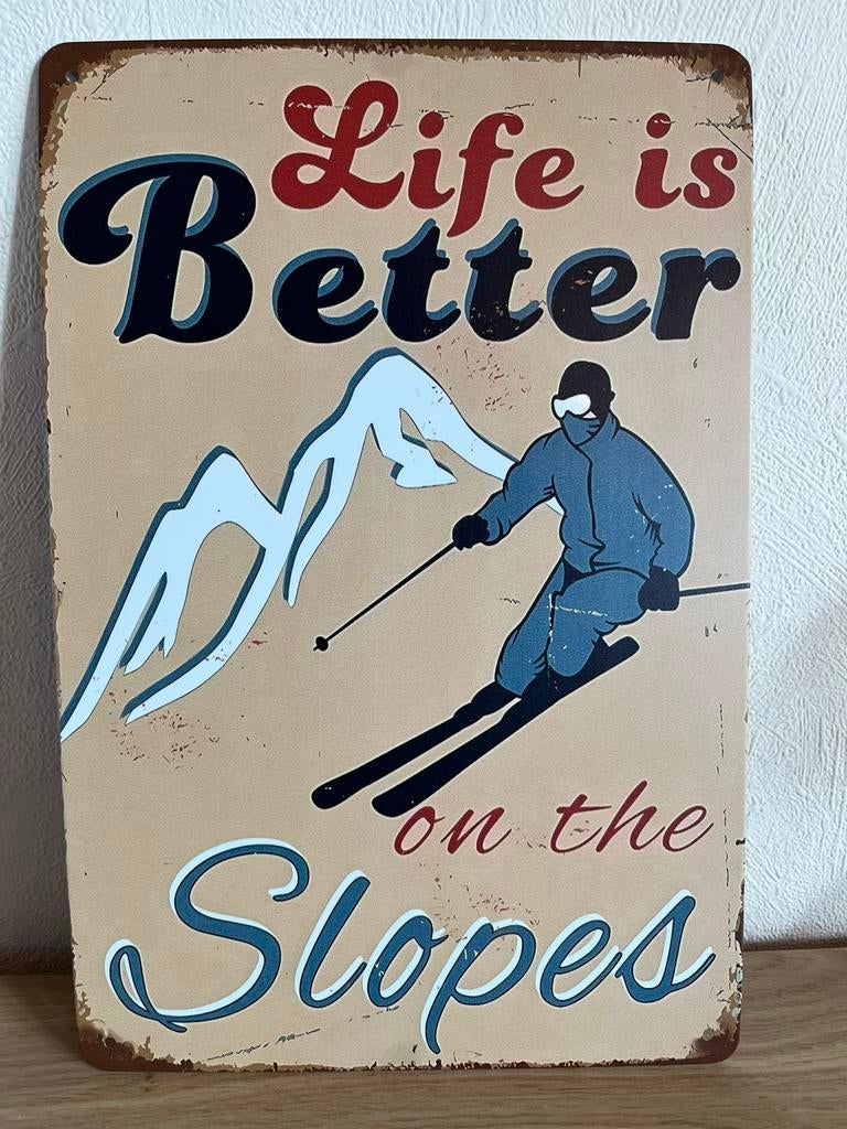7 plaques métallique montagne ski hiver, Enlèvement ou Envoi, Comme neuf