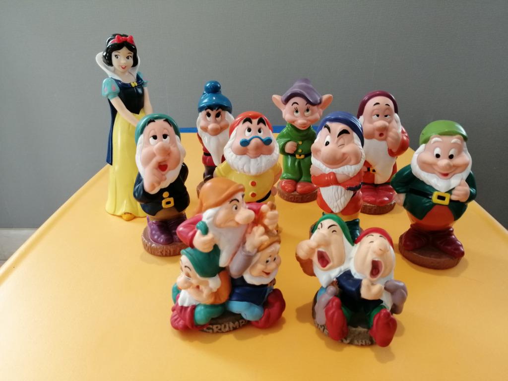 Vintage Disney Sneeuwwitje en de 7 dwergen, Enlèvement, Blanche-Neige ou Belle au Bois Dormant, Comme neuf, Statue ou Figurine