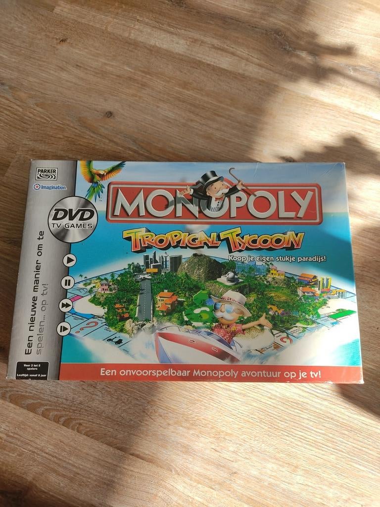 Monopoly Tropical Tycoon - zonder DVD!, Hobby en Vrije tijd, Ophalen of Verzenden, Gebruikt