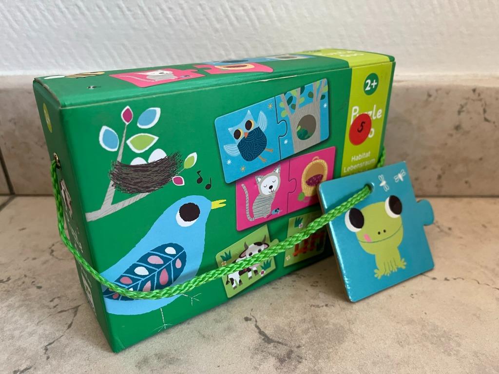 Djeco duo puzzels habitat, Kinderen en Baby's, Ophalen, Zo goed als nieuw