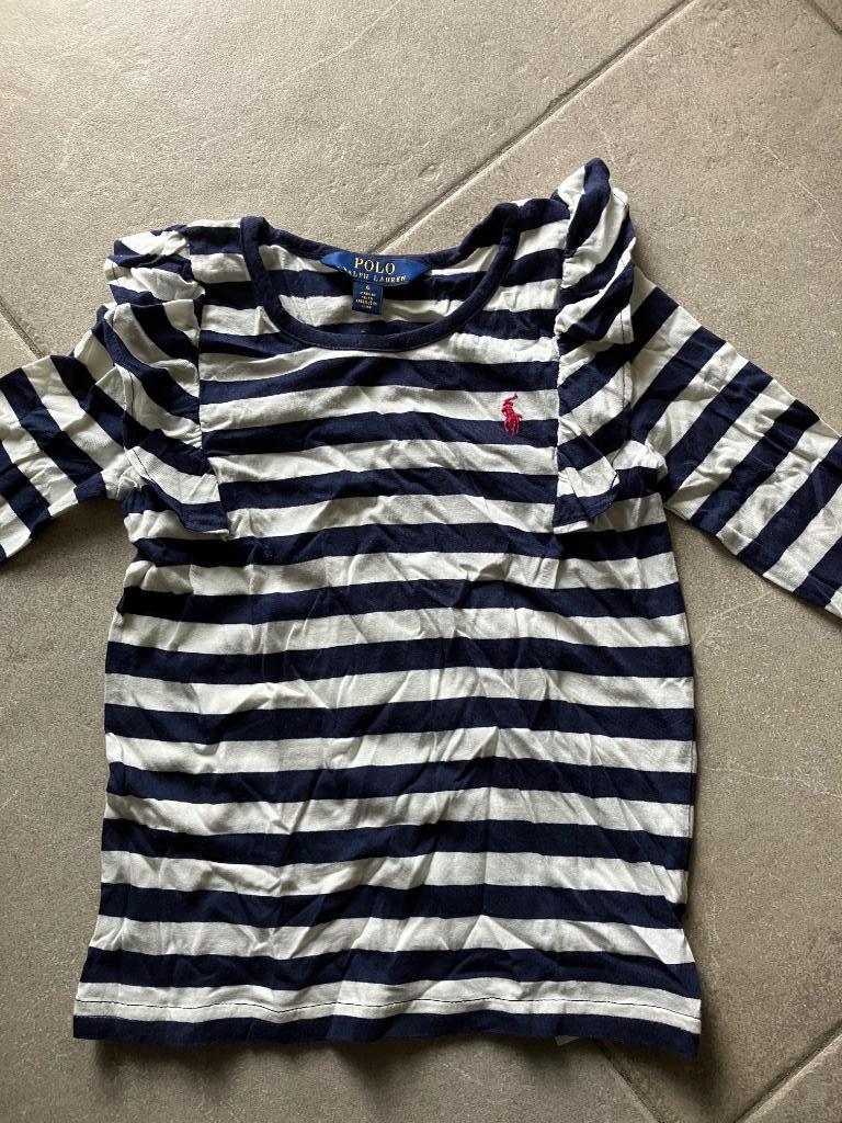 Longsleeve Ralph Lauren gestreept 6j, Gebruikt, Meisje, Ophalen of Verzenden, Shirt of Longsleeve