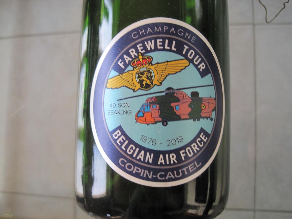 lege fles met muselet Sea-King farewell tour Koksijde, Verzamelen, Ophalen of Verzenden, Gebruikt, Overige typen