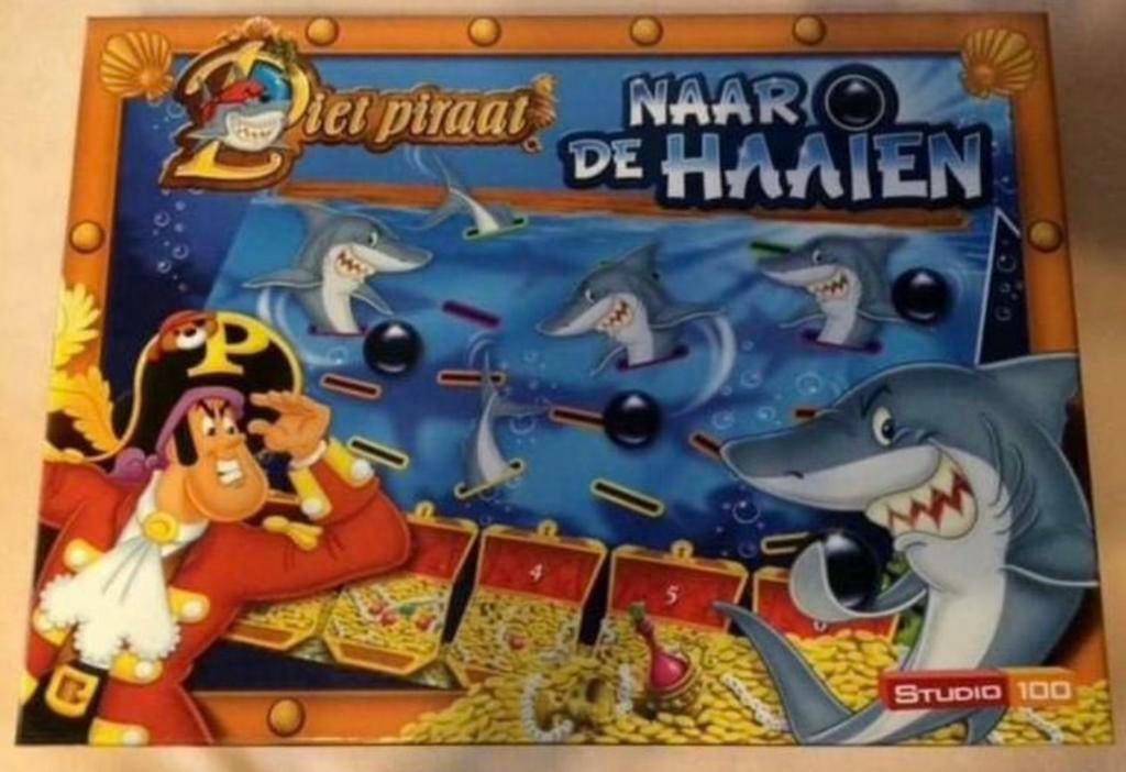 Piet Piraat,naar de haaien’ spel., Trois ou quatre joueurs, Enlèvement ou Envoi, Comme neuf