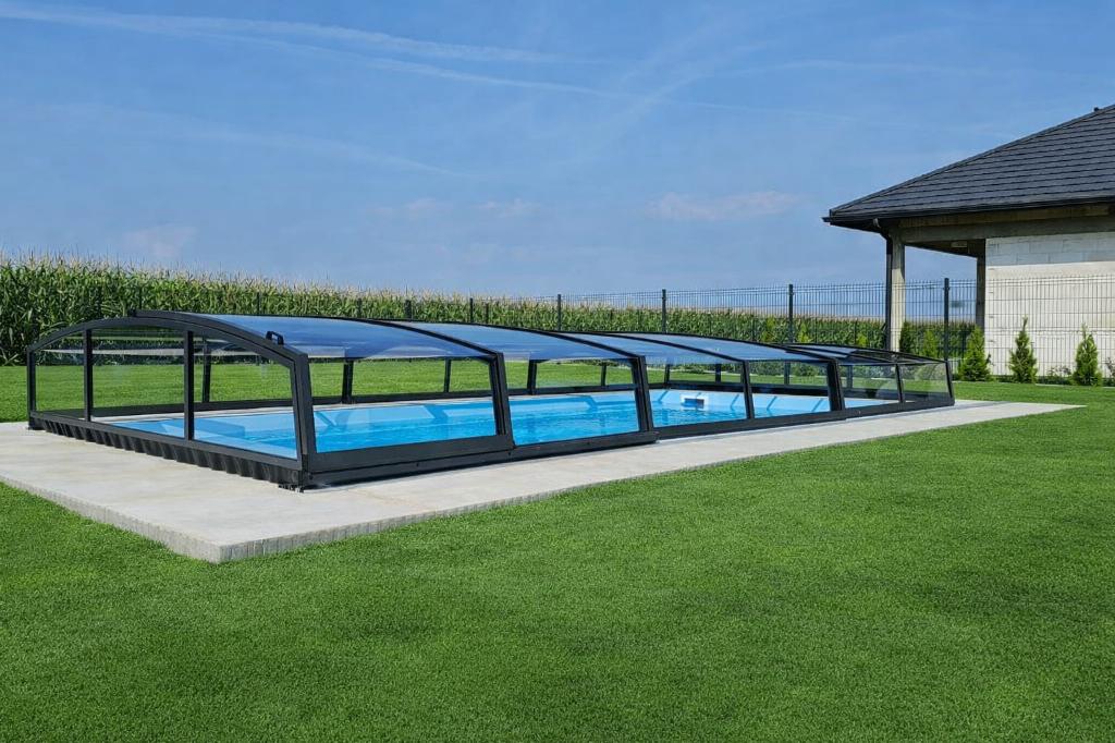 Zwembadoverdekking / pool cover 3,4x7,9x0,8 m , kleur DB703, Tuin en Terras, Ophalen of Verzenden, Nieuw, Overige typen
