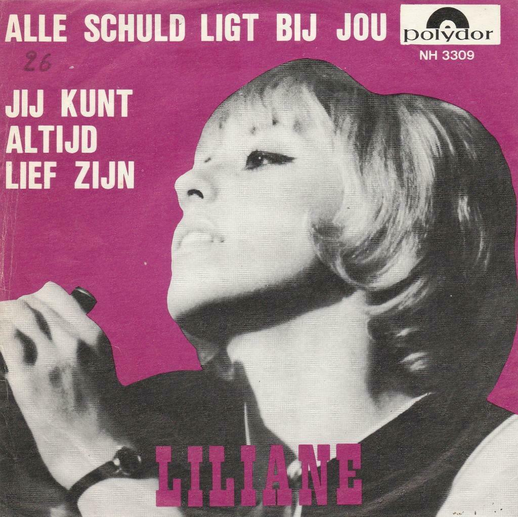 45T: Liliane: Alle schuld ligt bij jou, Cd's en Dvd's, Vinyl | Nederlandstalig, Ophalen of Verzenden, Overige formaten