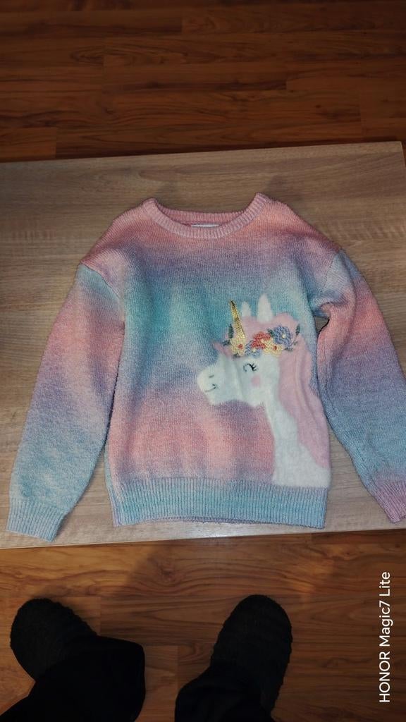 Pull laine hiver fille licorne 7-8ans, Enlèvement ou Envoi, Fille