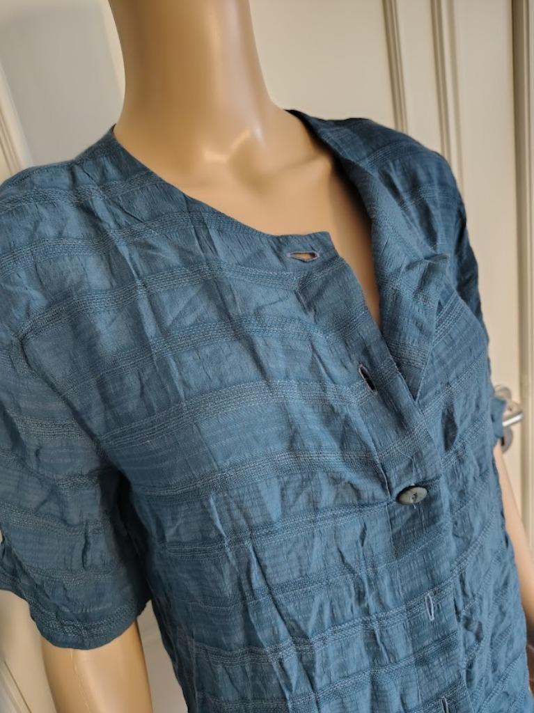 Vintage luchtige zomerse blouse, Kleding | Dames, Vintage, Verzenden, Zo goed als nieuw, Blauw