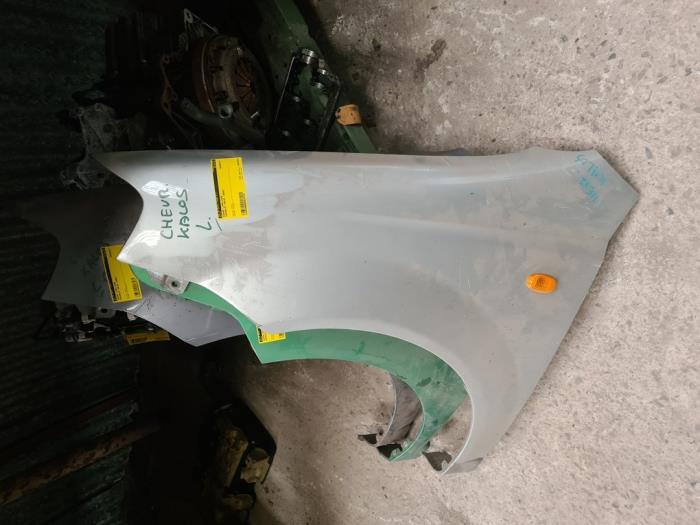 Scherm links-voor van een Chevrolet Kalos (ONB), Ophalen of Verzenden, 3 maanden garantie, Gebruikt, Chevrolet