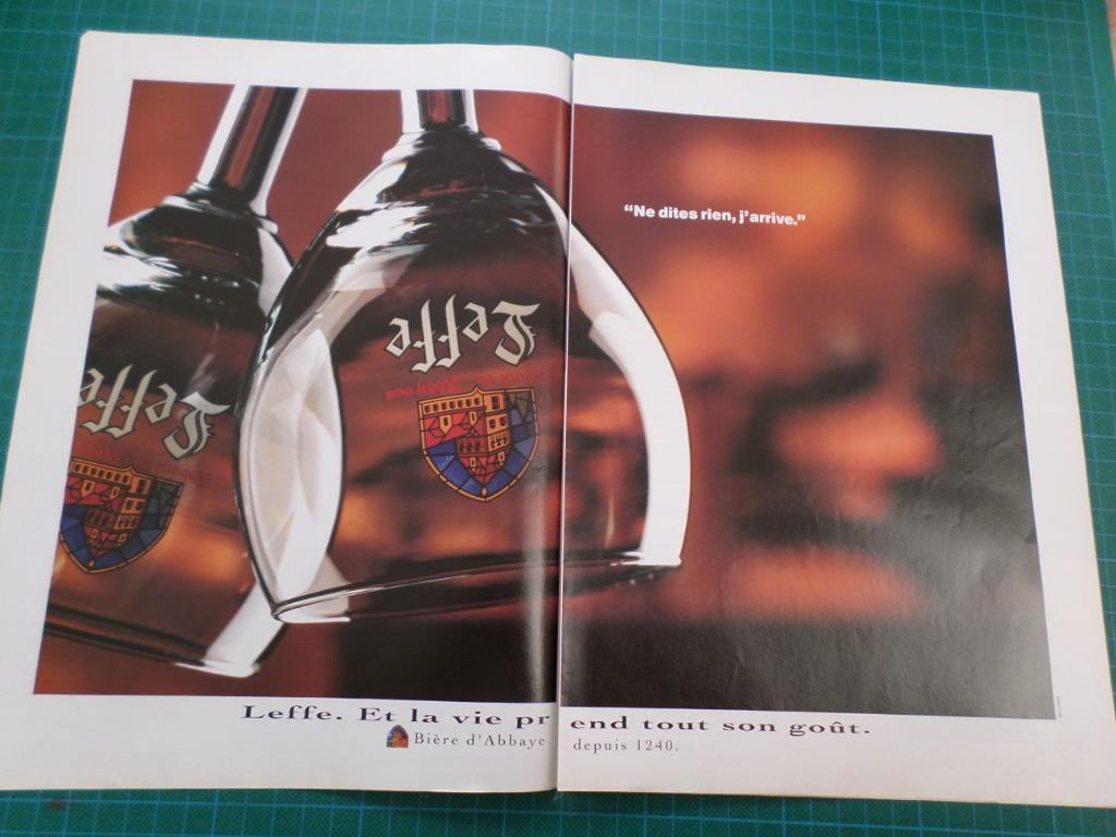 Leffe bière - publicité papier - 1993, Collections, Enlèvement ou Envoi, Utilisé, Autres types