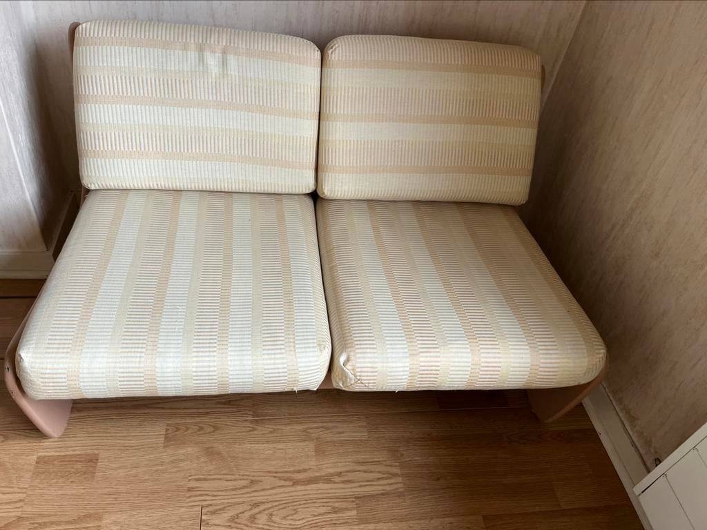 Vintage zetel jaren 70, Huis en Inrichting, Zetels | Zetels, Ophalen, Gebruikt, Minder dan 75 cm, Tweepersoons