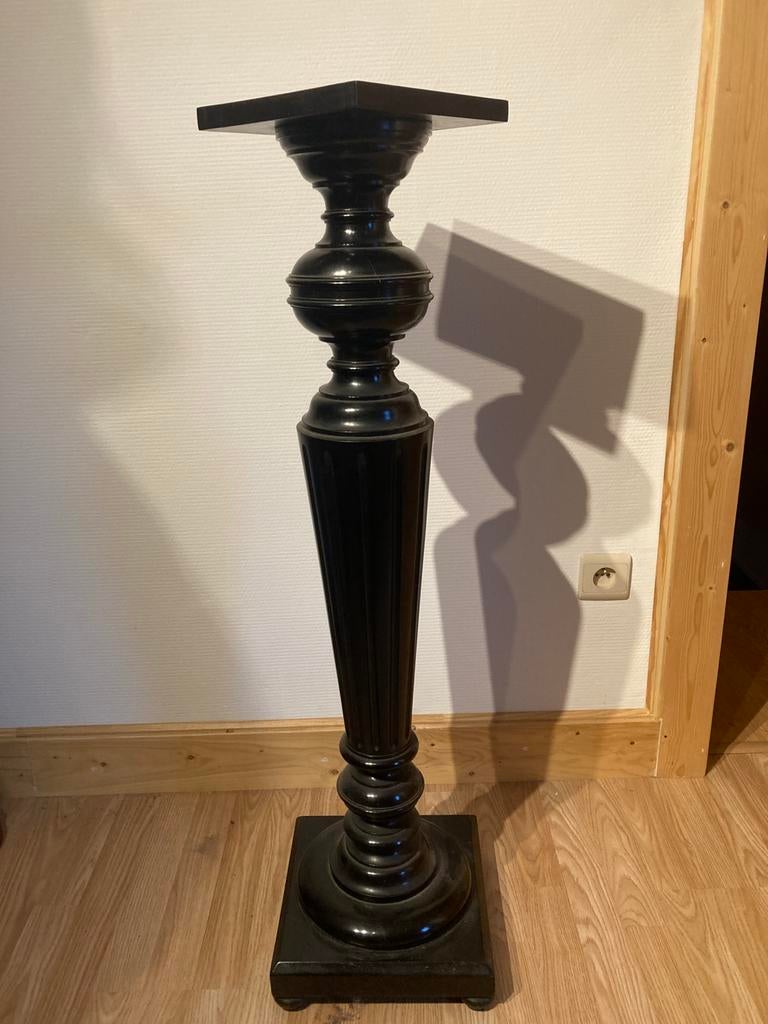 Biedermeier Zwarte houten pilaar, Ophalen of Verzenden, Zo goed als nieuw