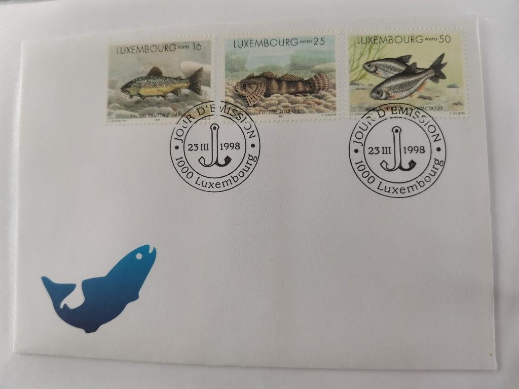 Luxembourg 1998 - FDC - poissons, Enlèvement ou Envoi, Luxembourg, Affranchi