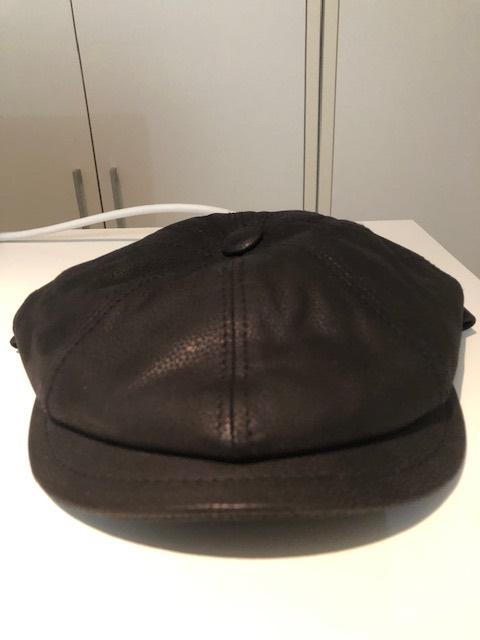 Vintage lerderen pet, Ophalen of Verzenden, Nieuw, 58 of 59 cm (L, 7¼ of ⅜ inch), Pet