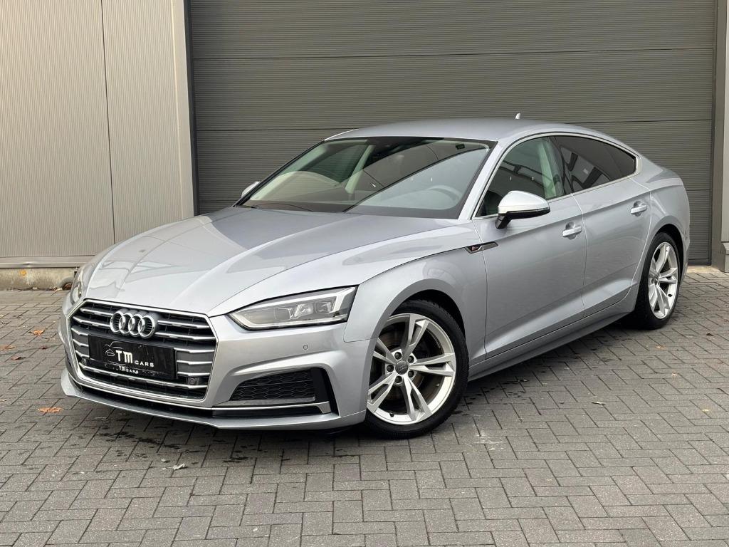 Audi A5 benzine automaat S-line 190ok, Autos, Cuir, Argent ou Gris, Achat, Euro 6