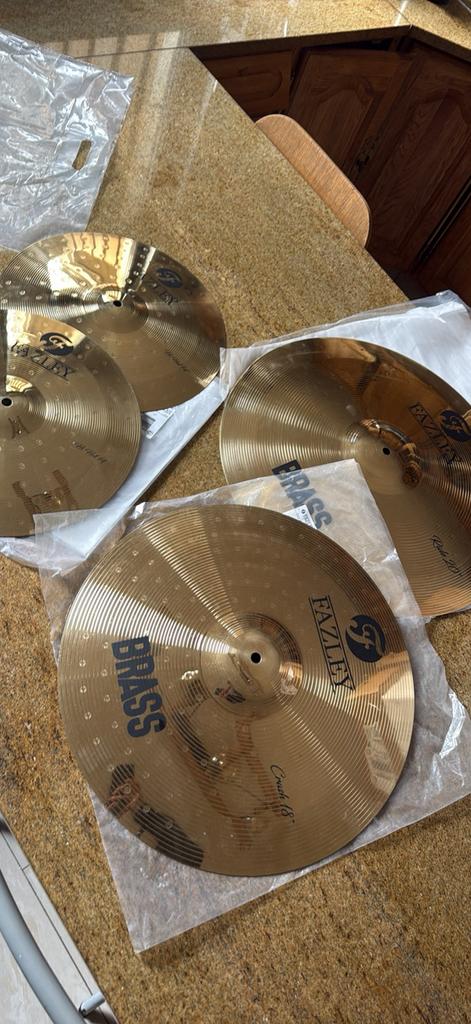 Lot de cymbales Fazley, Musique & Instruments, Enlèvement, Neuf