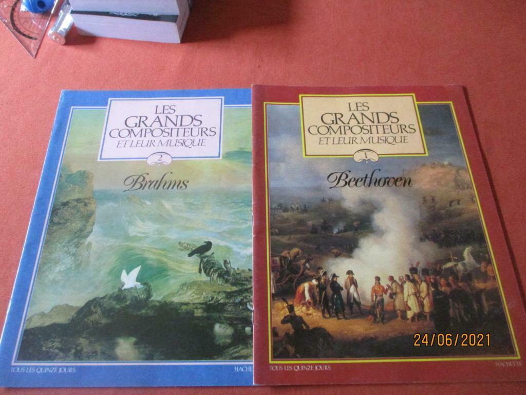 2 REVUES "GRANDS COMPOSITEURS"BEETHOVEN - BRAHMS., Livres, Enlèvement ou Envoi, Comme neuf, Musique, Cinéma ou TV