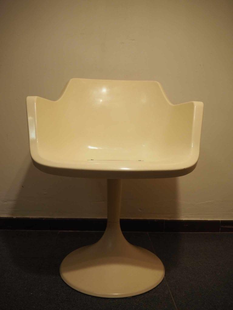 Space Age design armchair, 1970s, Ophalen, Kunststof, Wit, Zo goed als nieuw
