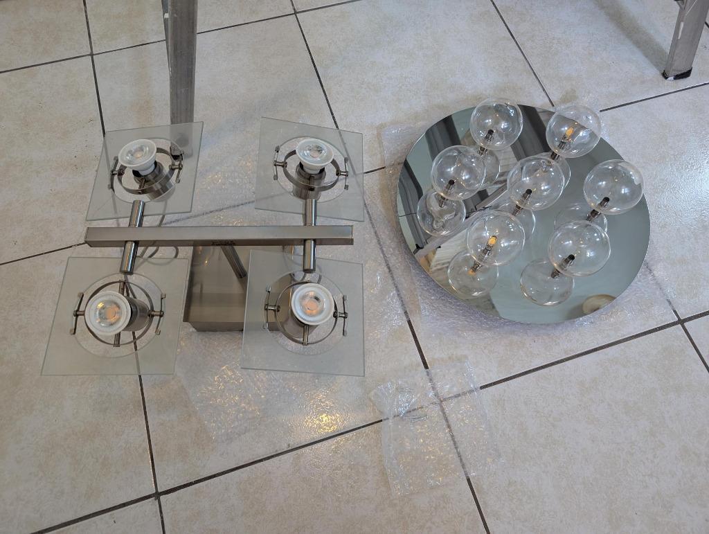 Lot de deux plafonniers LED lampe design maison, Enlèvement, Comme neuf, Métal