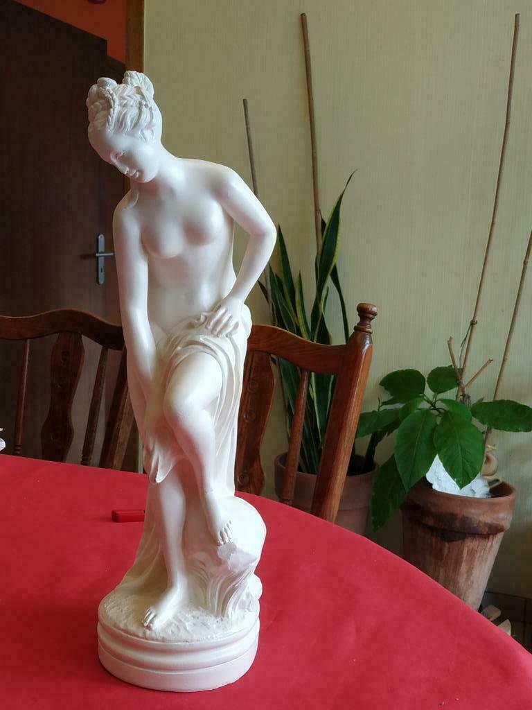Statue blanche grec déesse H43cm, Enlèvement ou Envoi, Comme neuf