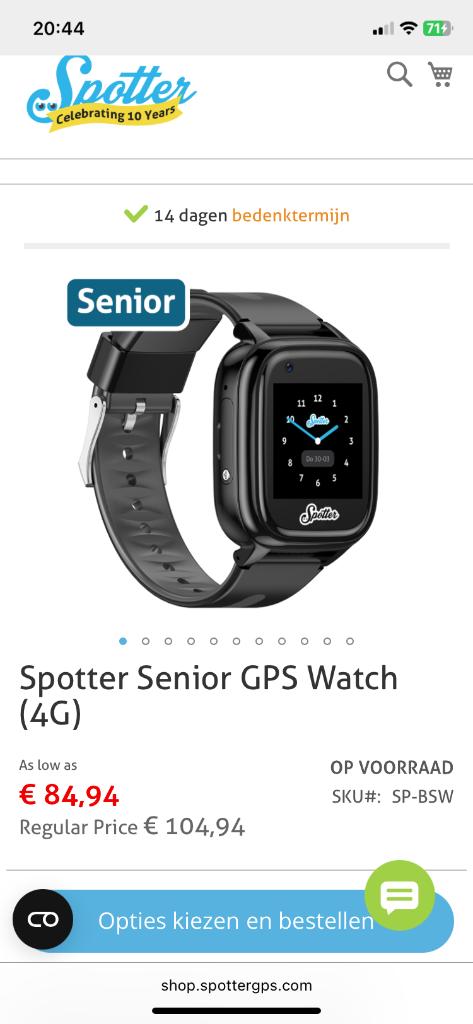 Montre-bracelet alarme pour personnes âgées avec suivi GPS, Enlèvement ou Envoi, Comme neuf, Autres accessoires
