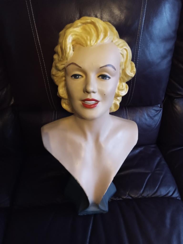 Gipsen buste van Marilyn Monroe, Antiek en Kunst, Antiek | Keramiek en Aardewerk, Ophalen