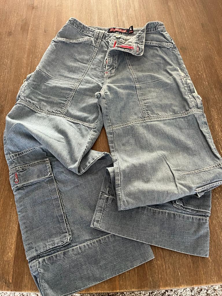 7/8 jeansbroek,Quiksilver,maat 36/38, Blauw, Ophalen of Verzenden, Driekwart, Maat 36 (S)