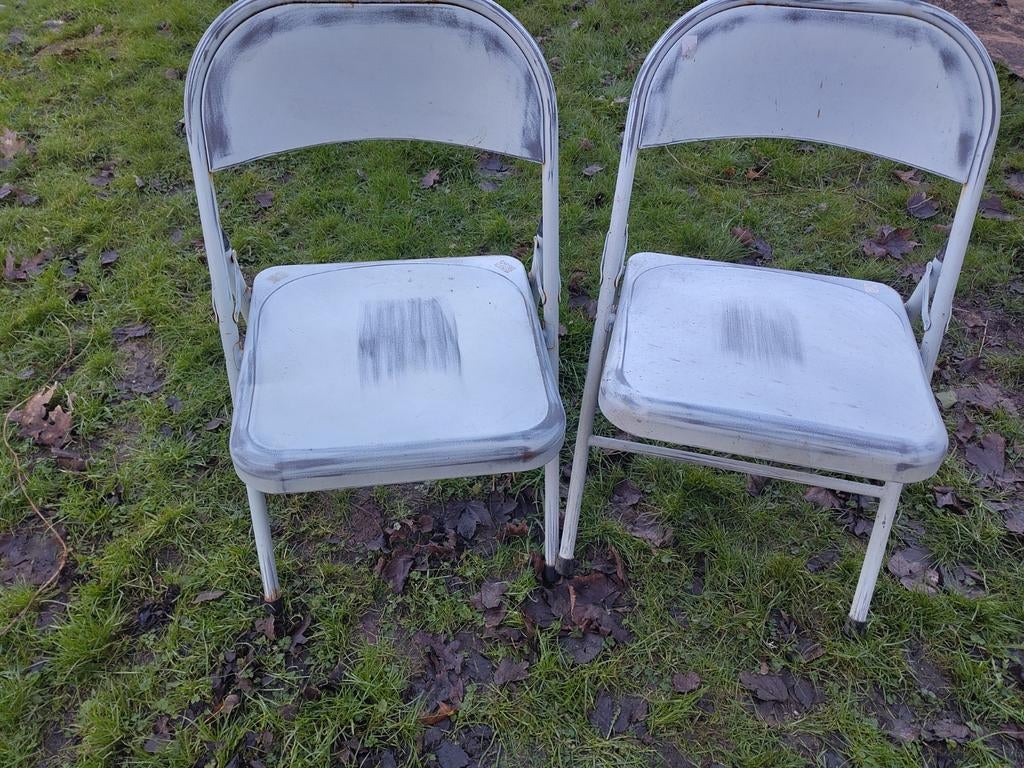 2 Chaises de jardin en métal, Enlèvement ou Envoi