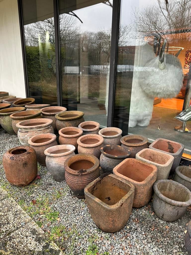 Terracotta potten, Tuin en Terras, Bloempotten, Ophalen, Zo goed als nieuw, Tuin