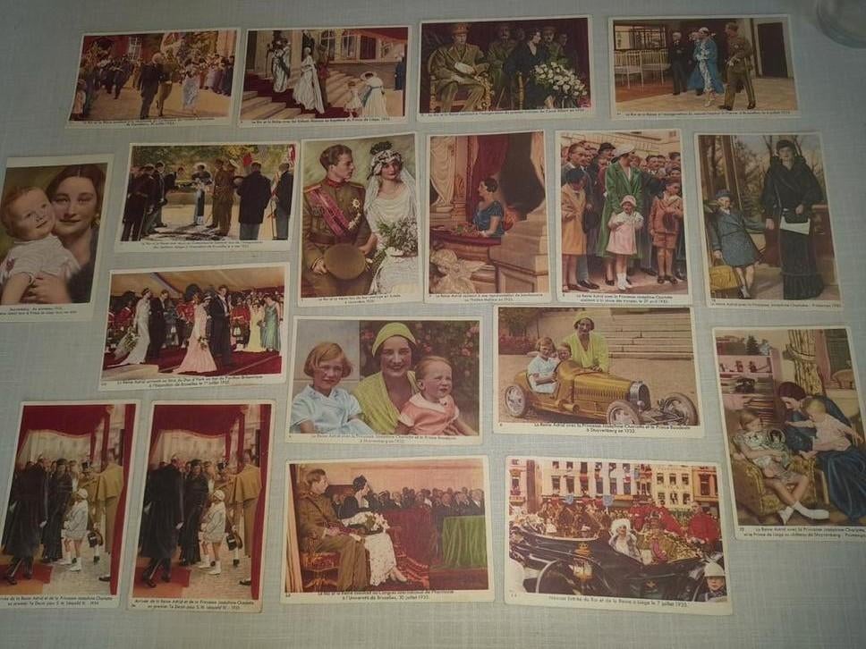 Lot de 18 photos/images Reine Astrid édit. Côte d'Or, Collections, Enlèvement ou Envoi, Utilisé, Carte, Photo ou Gravure