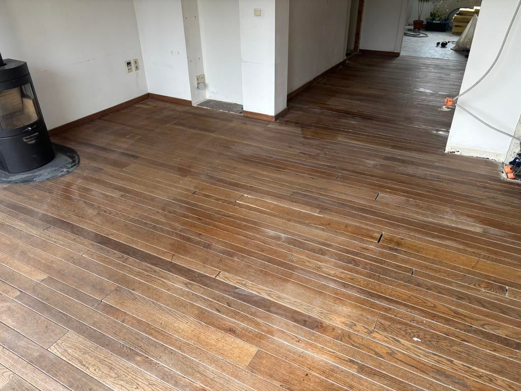 Massief eiken parket, Gebruikt, 10 m² of meer, Hout, Ophalen