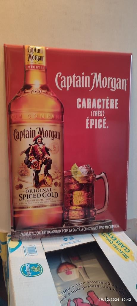 Metalen plaat van Captain Morgan, Verzamelen, Ophalen, Nieuw, Reclamebord
