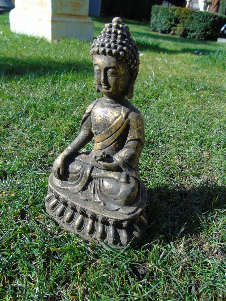 statue bouddha en fonte patinée doré , soldé !, Enlèvement, Neuf